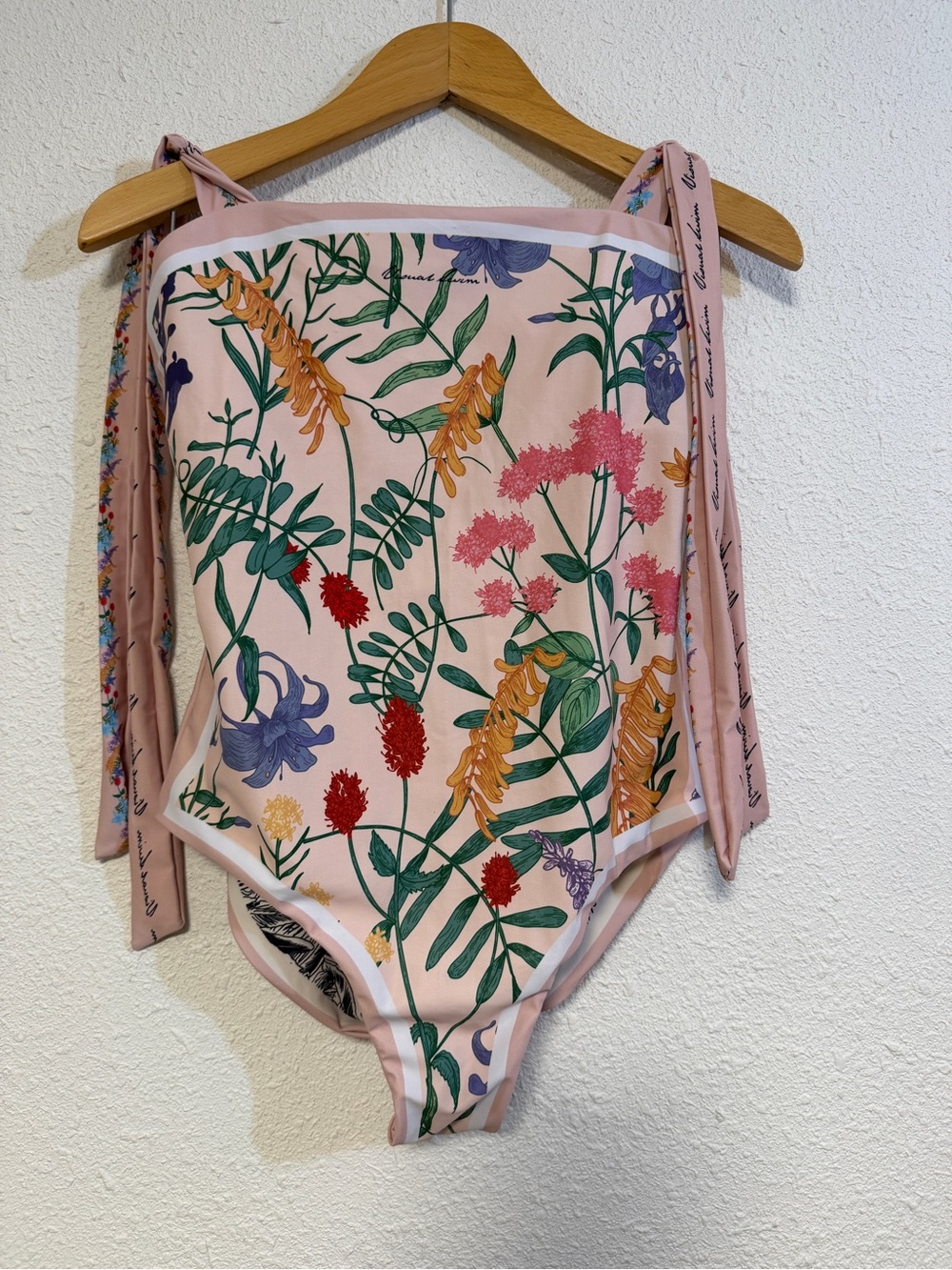 Visual Mood Joanna Reversible Floral One-Piece Swimsuit with Tie Straps large